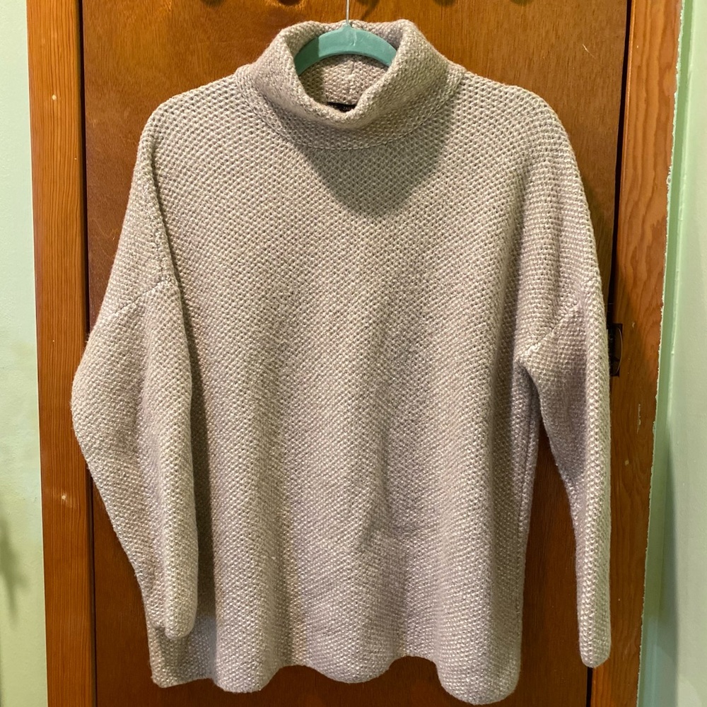 Zara Knit Turtleneck Sweater in Oatmeal - MEDIUM